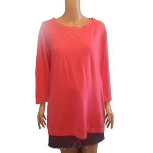 Avenue Designs Sweater Collection Size 22/24 Pink FITTED 3/4 Sleeve Sweater